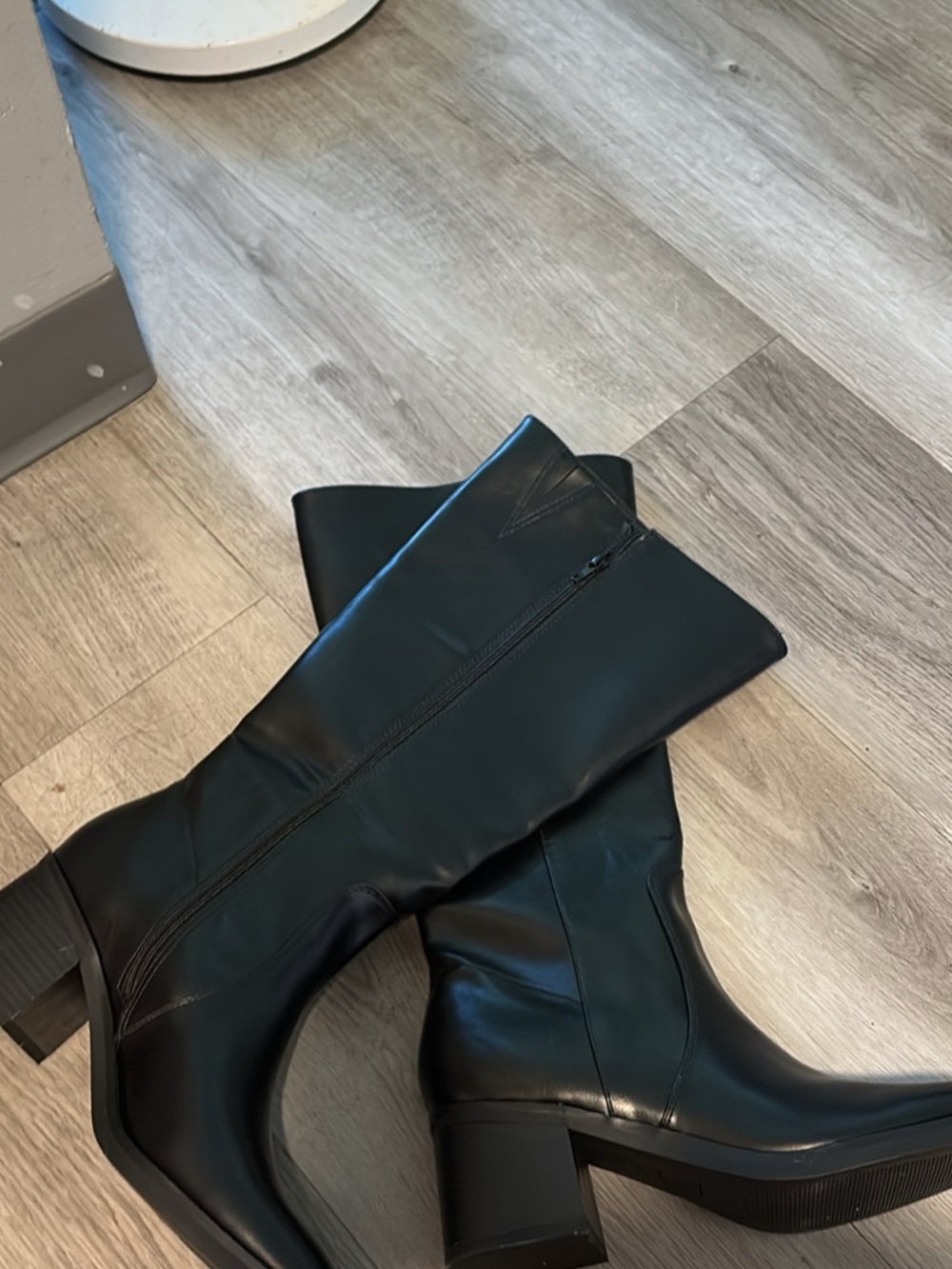 George Black Over-the-Knee Block Heel Boots